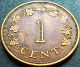 Moneda EXOTICA 1 CENT - MALTA, anul 1972 *cod 45
