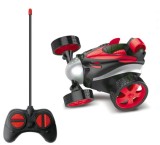 Masina de jucarie cu telecomanda RC pentru copii, de drift cu rotire la 360 grade si rasturnari de 180 grade, rapida, off-road, Culoare Rosu/Negru