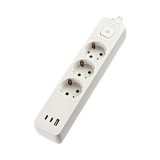 Prelungitor electric 3 prize, 2xUSB C, 1xUSB A, 1.5 m, intrerupator, Gelux