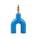 Despartitor 3.5mm Jack Male la 2x Audio Female 3.5mm Y Splitter-Culoare Albastru, Oem