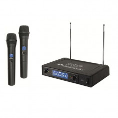 Set 2 microfoane fara fir si receiver, raza 60 m, putere 3W, XLR &amp;amp; LINE OUT, SAL foto