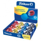 Ascutitoare plastic cu container, Diverse Culori, prezentare in cutie