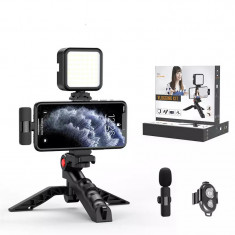 Kit de vlogging, Filmari video Youtube, TikTok, Negru, Pentru iPhone foto
