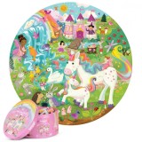 Cumpara ieftin Puzzle rotund, Boppi, 150 piese, Unicorn