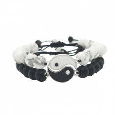 Set 2 bratari yin yang din pietre naturale