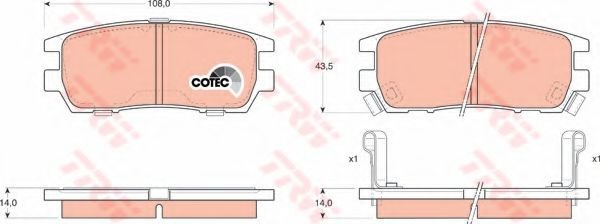Set placute frana,frana disc MITSUBISHI PAJERO II (V3_W, V2_W, V4_W) (1990 - 1999) TRW GDB1127