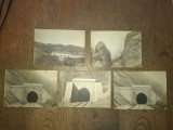 LOT 4 FOTOGRAFII TUNELURI TREN , SINE DE TREN, DEFILEU *** 1901 *** FORMAT : 17,5 * 12 CM