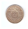 Moneda Maroc 50 francs/franci 1952, un pic concavizata, curata, Africa, Bronz-Aluminiu