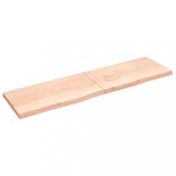 VidaXL Poliță de perete, 220x60x(2-6)cm, lemn masiv de stejar netratat