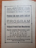 Program teatrul muncitoresc cinema - ultima noapte - anii &#039;40