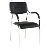 Scaun stivuibil negru Ilham 52x55x85 cm