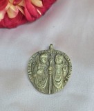 VECHI MEDALION COMEMORATIV DIN BRONZ MASIV, TEMA RELIGIOASA