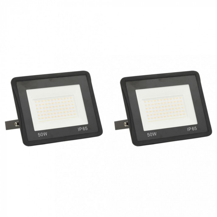 Proiectoare cu LED, 50 W, 2 buc., alb rece