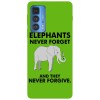 Husa compatibila cu Motorola Edge 20 Lite model Elephants never forget, Silicon, TPU, Viceversa, Transparent, Carcasa