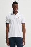 Aeronautica Militare polo de bumbac culoarea alb, cu imprimeu, PO1308P82