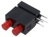 LED Roșu 3mm 20mA 100&deg;