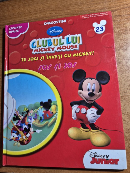 carte pentru copii - clubul lui mickey mouse - cuvinte opuse - din anul 2013