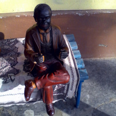 Statueta Veche Barbat Meditind Inaltime 62 cm