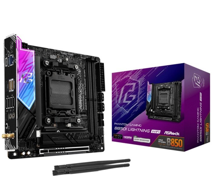 Placa de Baza ASROCK PHANTOM GAMING B850I LIGHTNING WIFI AM5,