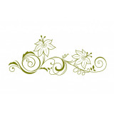 Sticker decorativ Flori, Galben lime, 85 cm, 1161ST-4