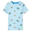 Tricou pentru copii, albastru deschis melanj, 92 11884, vidaXL