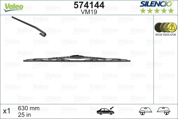VALEO 574144 SILENCIO CONVENTIONAL SINGLE lamela stergator