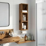 vidaXL Dulap de perete pentru baie cu raft Lemn vechi 20 x 14 x 70 cm 889301