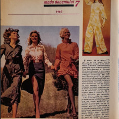 Reclamă Moda 1969 comunism, epoca aur 24 x 20 istoria modei romanesti industrie