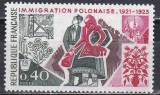 Franta 1973 - Cea de-a 50-a aniversare a imigrației poloneze, MNH, Nestampilat