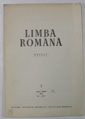 LIMBA ROMANA , NR. 1 , CONTINE : NOTE LEXICALE SI ETIMOLOGIE de MIHAI MITU , 1976 foto