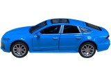 Macheta replica metal Audi A7 albastru deschide 4 usi, portbagaj si capota, lumini si sunete