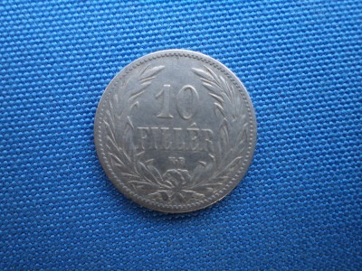10 FILLER 1894 -UNGARIA foto