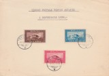 1928 Romania - Carton filatelic cu seria C. Raiu Posta Aeriana filigran vertical