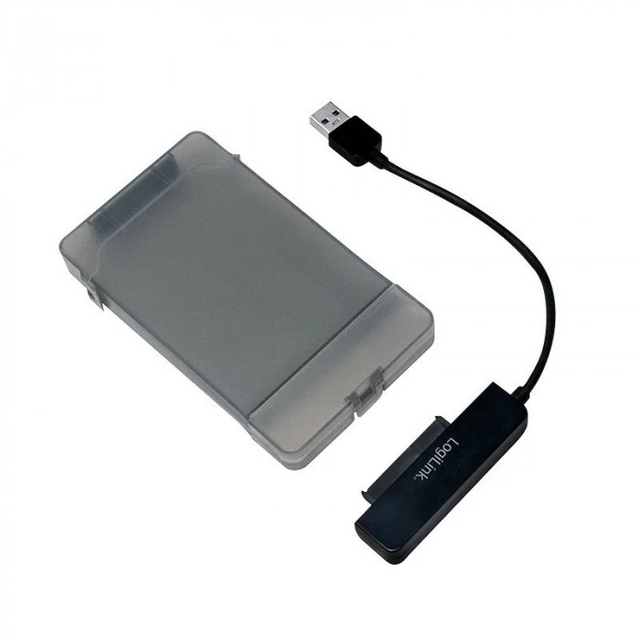 CABLU USB LOGILINK adaptor USB 3.0 (T) la S-ATA (T) 10cm carcasa de protectie pt. HDD negru AU0037