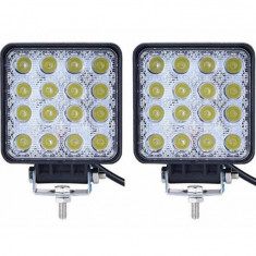 Set 2 x Proiector LED auto offroad 48W