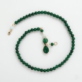 Cumpara ieftin Colier Lilou din agat verde, diaspor și cuarț