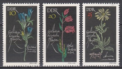 Germania RDG 1966 - Flori protejate, MNH foto