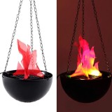 Lampa Suspendata Halogen Efect Flacara Realista, Lant Inclus, 20cm, Decor Halloween, Casa, Bar, Restaurant, Negru