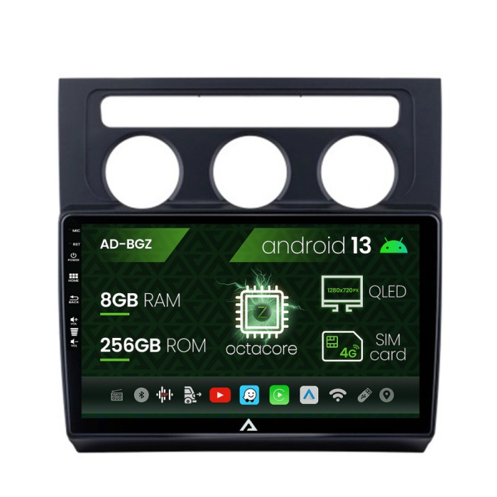 Navigatie Volkswagen Touran (2003-2010), Android 13, Z-Octacore 8GB RAM + 256GB ROM, 10.1 INCH - AD-BGZ10008+AD-BGRKIT053