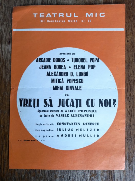 Afis Teatrul Mic - Vreti sa jucati cu noi ? / CD1P