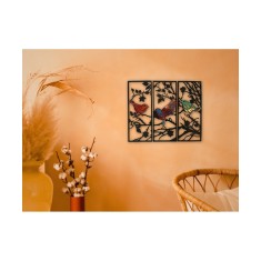 Tablou Decorativ Triptic &ndash; Design Natură și Păsări
