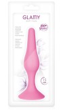 Plug Anal cu Ventuză Negru, Glamy, 15 cm, roz, (L)