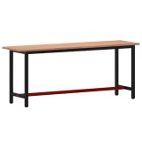 Cumpara ieftin Banc de lucru 200x55x81,5 cm, lemn masiv de fag si metal