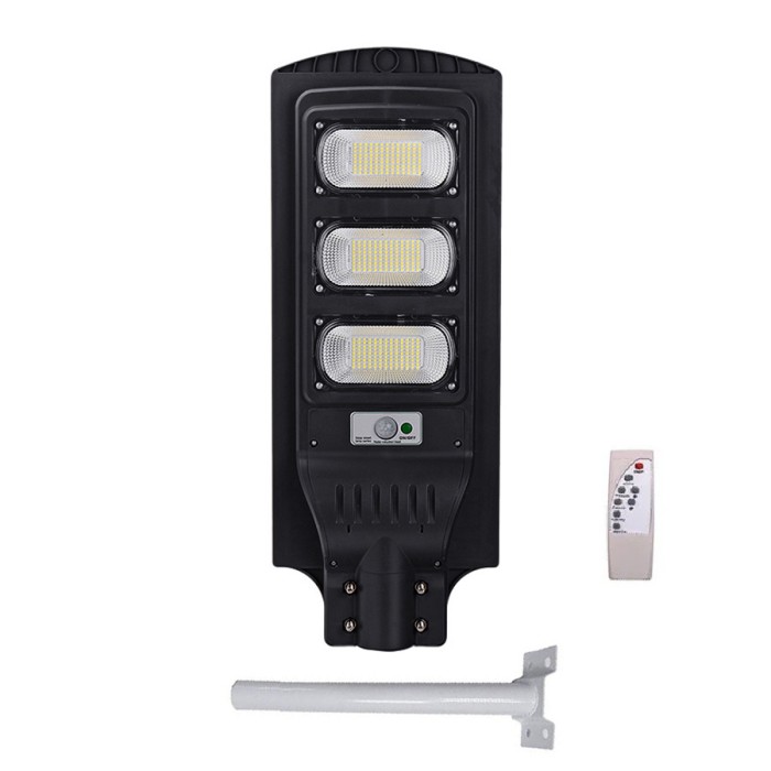 Lampa solara, cu telecomanda si suport prindere, 300W