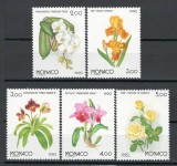 Monaco 1990 Mi 1947/51 MNH, nestampilat - Flori, Flora