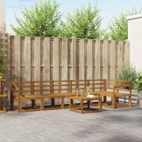 vidaXL Set de canapele de exterior 7 pcs natural Lemn Solid de Acacia 3366512
