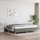 vidaXL Cadru de pat, gri &icirc;nchis, 200x200 cm, material textil