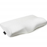 Perna ortopedica pentru dormit VITTALIST, Spuma cu memorie ergonomica si suport cervical, fermitate medie, 53 x 31 cm