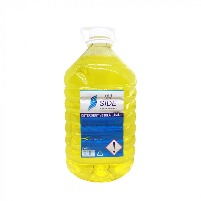 Detergent Vesela Side Professional, 5 L, Parfum de Lamaie, Detergent pentru Vesela, Detergent Vase, Detergent de Vase, Detergent de Vesela, Detergent