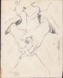 A1653 Schiță de Dimitrie &bdquo;Puiu&rdquo; Eitel, 1937, semnată